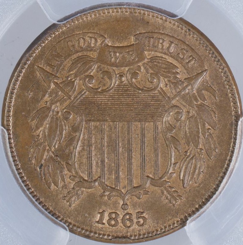 1865-Two-Cent-Copper---Doubled-Die-Reverse-Ddr-And-